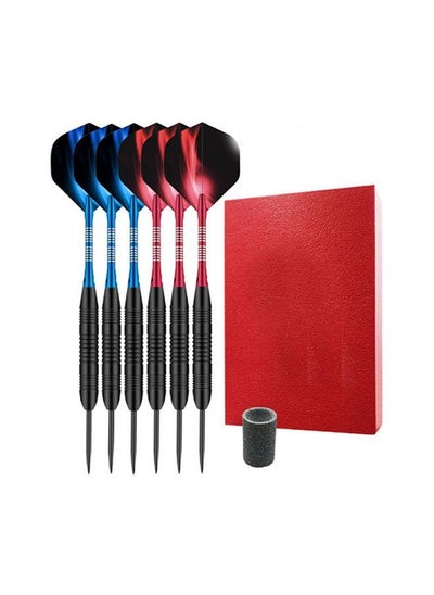 اشتري Pack Of 6 Steel Tip Darts Professional Metal Dart Set 2 Colors High Quality Aluminum Arrow Shafts And Darts And Dart Case Dart Protector Dart Board Kit Accessories. في السعودية