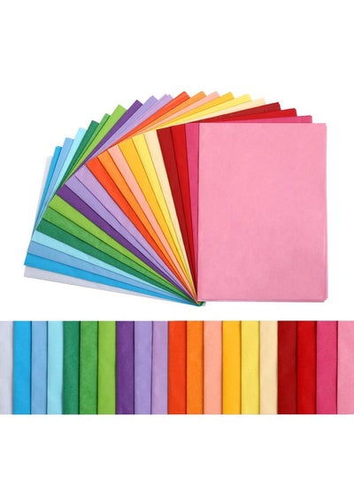 Buy Colored Tissue Paper For Gift Bags Crafts, 14" X 20" Tissue Paper Bulk 100 Sheets Gift Paper Tissue For Packaging - 20 Colors in UAE