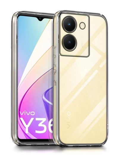 Buy Case Compatible with Vivo Y36 4G / Vivo Y36 5G / Vivo Y78 Case Crystal Clear Soft TPU Gel Case Flexible Silicone Anti-Scratch Camera Protection Transparent TPU Cover - Clear in Egypt