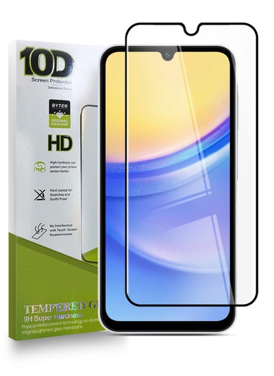 Buy Full Cover 9H Hardness HD Tempered Glass Screen Protector for Samsung Galaxy A15 2024 - Anti-Scratch, Anti-Fingerprint, and Bubbles Free Technology in Saudi Arabia