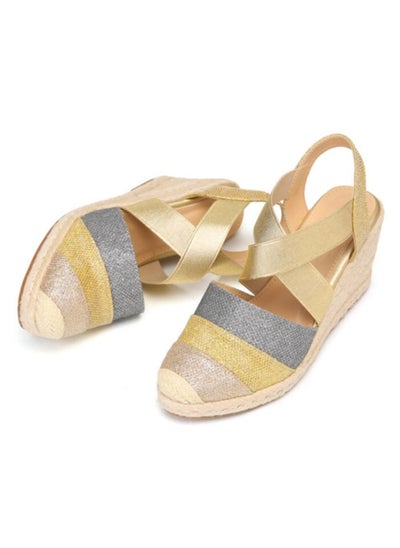 اشتري Closed Toe Espadrille Wedges Sandals في السعودية