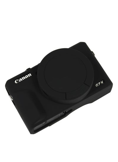 Buy Silicone Gel Camera Case for Canon PowerShot G7x Mark III Protective Rubber Soft Camera Cover Bag Black in UAE