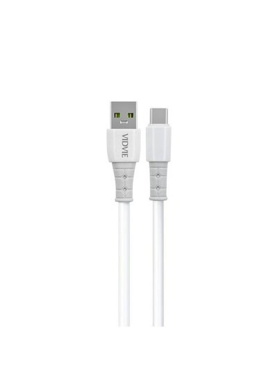 Buy Vidvie USB/Type C cable, 1.2 meters long, white in Egypt