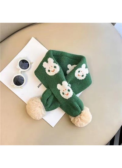 اشتري Winter Kids Knit Scarf Cartoon Plush BearRabbit Green Rabbit Green في السعودية