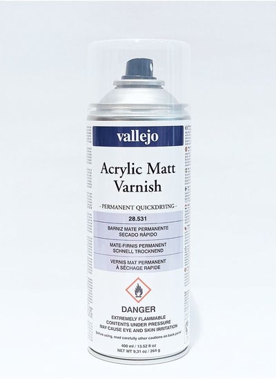 اشتري 28.531 VALLEJO HOBBY PAINT SPRAY MATT VARNISH 400ml في الامارات