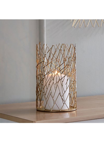 اشتري Lamya Metal Wire Candleholder 16 x 26 x 16 cm في السعودية