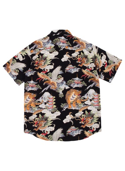 Buy Couples Beach Casual Americana Aloha Shirts Black in Saudi Arabia