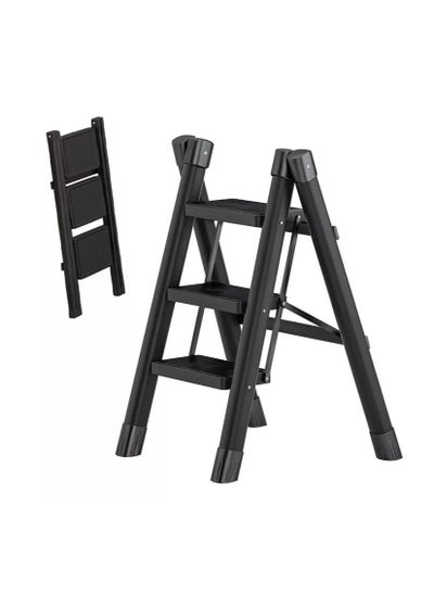 Buy Folding Ladder For Home 2/3 Carbon Steel Step Expanded Height 77Cm in Saudi Arabia