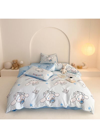 Buy 4-Piece Cinnamoroll Cotton Comfortable Set Fitted Sheet Set Children'S Day Gift Birthday Gift in Saudi Arabia