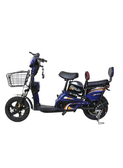 اشتري Electrical Bike With Grocery Basket With Strong Battery Blue 16 Size في الامارات