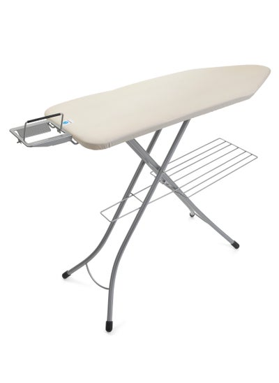 Buy Ironing Board C, 124x45 cm, Steam Iron Rest with Linen Rack - Ecru in UAE