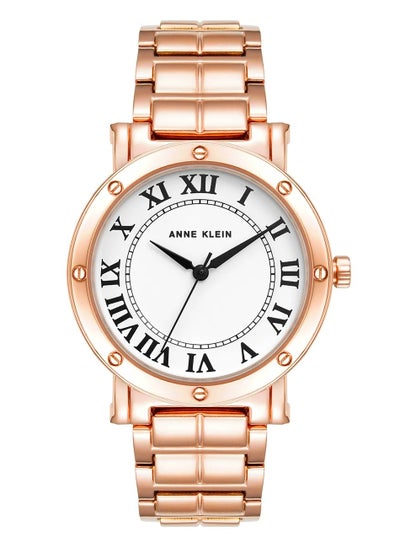 اشتري Anne Klein Women's Rose Gold Analog Stainless Steel Strap Watch - AK4012WTRG في الامارات