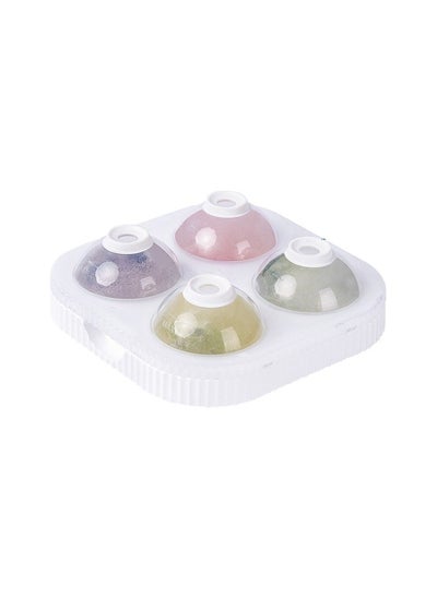 Buy Home 4 Compared Round Ice Cube Ice Box Creative Silicone Ice Mold with Cover in UAE