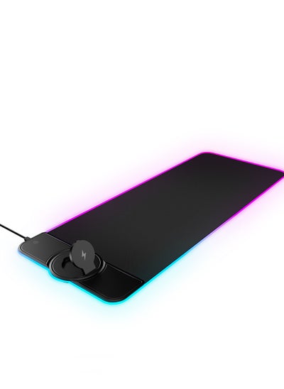 Buy Multi-Functional RGB Gaming Mouse Pad with Wireless Charger & Phone Stand in UAE