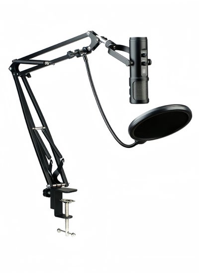 Buy PC USB Microphone RGB Microphone Professional Condenser Mic With Adjustable Arm Stand For Singing Game Computer Live Recording Dubbing Network Online Class in Saudi Arabia