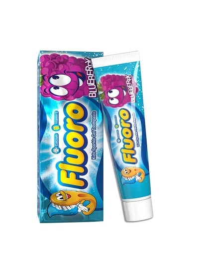 Buy Fluoro Kids Sparkle Gel Toothpaste With blueberry  50 ml in Egypt