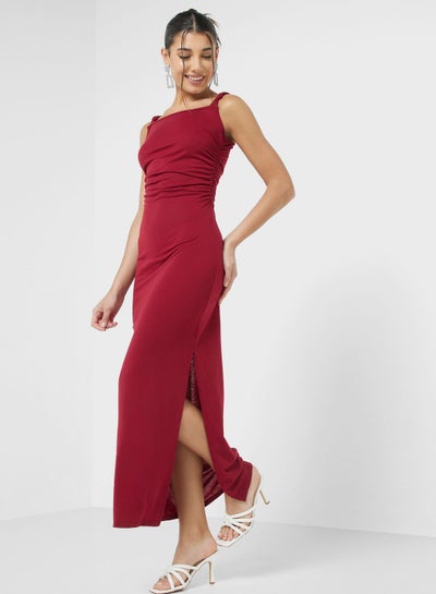 Buy Bodycon Maxi Dress with Side Slit in UAE