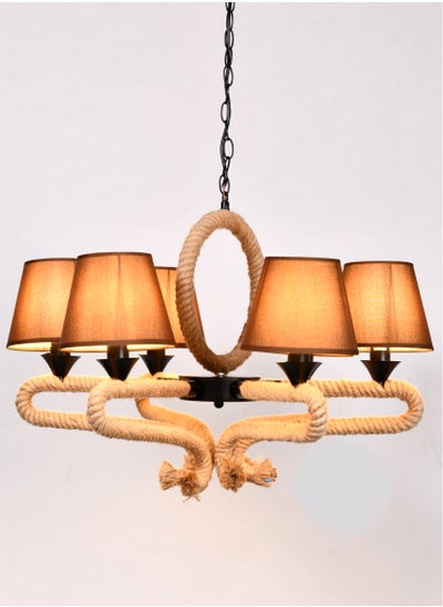 Buy A classic chandelier made of burlap and strong black metal in Saudi Arabia