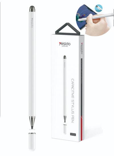 Buy Two-In-One Digital Stylus Pencil Pro Second Generation iPad Capacitive Pen Can Be Used Without Charging, Suitable For Mobile Pphones And tablet Learning Machines White in Saudi Arabia
