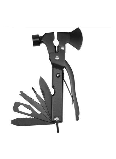 Buy 14 in 1 Multi Tool Survival Gear Hammer With Axe Military Grade Tactical Camping Accessories For Men, Father, Dad and Husband in UAE