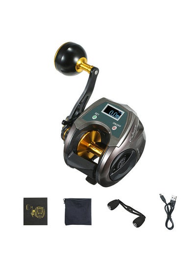 اشتري USB Rechargeable Carbon Fiber Baitcasting Reel 9+1BB Electric Fishing Reel في الامارات