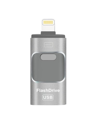 Buy 512GB USB Flash Drive, Shock Proof Durable External USB Flash Drive, Safe And Stable USB Memory Stick, Convenient And Fast I-flash Drive for iphone, (512GB Silver Gray) in Saudi Arabia