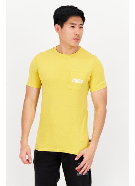 اشتري Men Sportswear Fit Training T Shirt, Yellow في الامارات