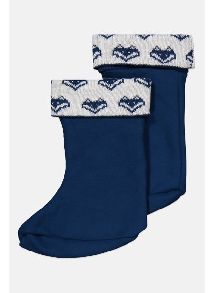 اشتري Toddlers Boy Rain Boot Cuff Socks, Blue في الامارات