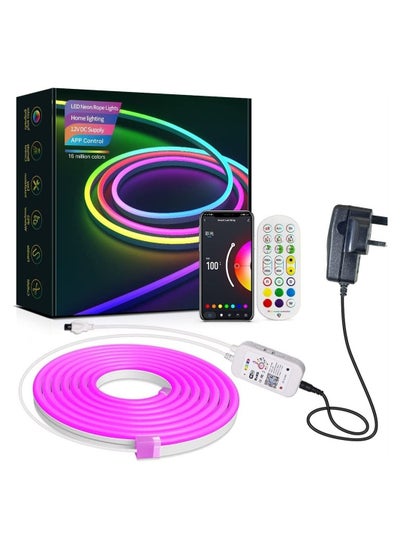 Buy Smart Neon Light Strip, Wifi DIY Neon Light Strip, 3m with APP Control and Music Sync, Wifi Voice Activated Connection Alexa and Google, Suitable for Bedroom, Living Room, Game Decoration in Saudi Arabia