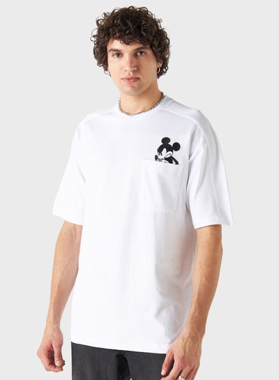 اشتري Mickey Mouse Print Crew Neck T-Shirt في السعودية