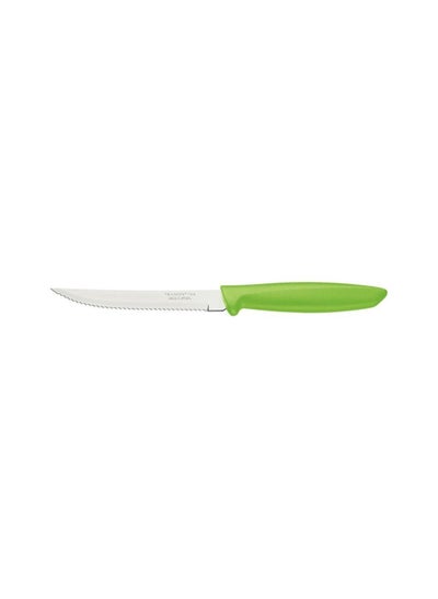 Buy Plenus 5 Inches Steak and Fruit Knife with Stainless Steel Blade and Green Polypropylene Handle in UAE