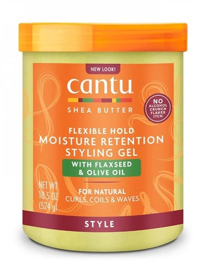 Buy Cantu Shea Butter Flexible Moisture Retention Styling Gel with Flax Seed and Olive Oil - 524 gm in Saudi Arabia
