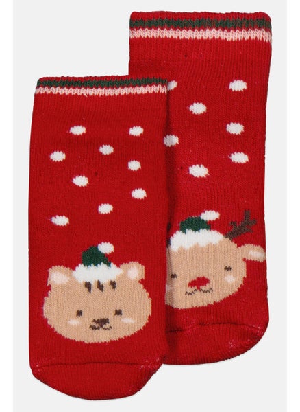 اشتري Toddlers Girl 1 Pair Printed Socks, Red في الامارات