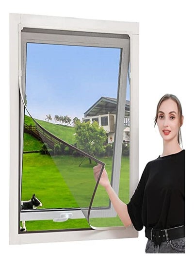 Buy Goolsky DIY Window Screen Summer Anti-Mosquito Net Invisible Fiberglass Net with Magic Nylon Sticker White in UAE