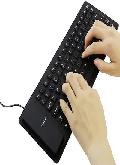 اشتري Wall Beauty USB Silicone Rubber Flexible Foldable Keyboard For Laptop Notebook Pc في الامارات