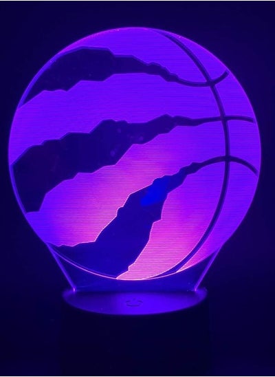 اشتري 3D Multicolor Night Light basketball colorful touch gradient light creative decoration children's student gift في الامارات