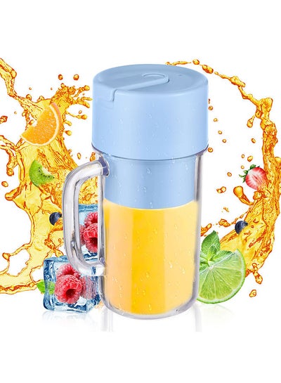 Buy Portable Blender for Shakes and Smoothies 340ml Mini Blender with Handle 6 Blades Waterproof USB Type-C Rechargeable Personal Blender for Home Kitchen Office Travel Outdoor Sports in UAE