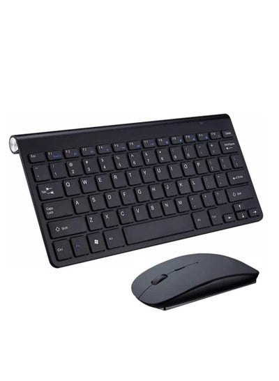 Buy Wireless Keyboard and Mouse Compatible with iMac book Windows Computer and Android Tablets Black in UAE