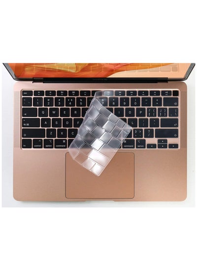 Buy US Layout Clear Keyboard Cover for MacBook New Air 13-Inch with Retina Display Touch ID Model A2179/A2337 Release 2020/2021 Clear in UAE