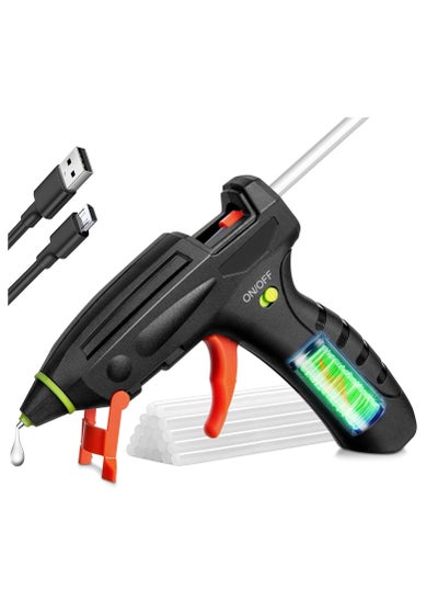 Buy Glue Gun,Cordless Hot Glue Gun with 20pcs Glue Sticks, Rechargeable Glue Gun with Fast Preheating for DIY Crafts, Xmas Gift Wrapping & Home Repairs in UAE