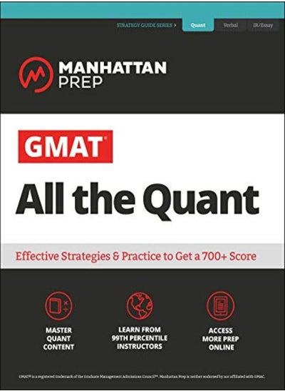 اشتري Gmat All The Quant The Definitive Guide To The Quant Section Of The Gmat by Manhattan Prep Paperback في الامارات