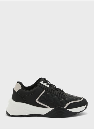 Buy Quilted Monochrome Trim Sneaker in UAE