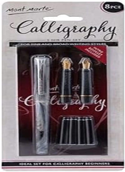 اشتري Mont Marte Calligraphy Set - 2 Nib 8pc في مصر