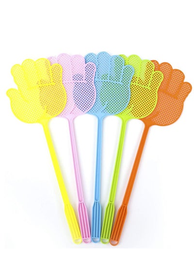 Buy Fly Swatter - Funny Hand Shaped Fly Swatters -Durable - Colorful for Home/Indoor/Outdoor/Classroom/Office/Pack of 5 in UAE