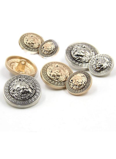 Buy 30pcs Gold Lion Head Blazer Buttons Set - Embossed Metal Sewing Buttons for DIY Suits & Shirts, 18mm Uniform Accessories in UAE