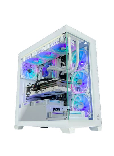 Buy HiFly Magna Gaming PC - Intel Core i7-14700KF Processor | NVIDIA RTX 4080 16GB GPU | 32GB DDR5 RAM | 4TB M.2 NVMe SSD + 4TB HDD | 360mm Liquid Cooler | WiFi + Bluetooth Ready | Windows 11 Pro | Game Sekret Desktop Computer Tower (White) in UAE