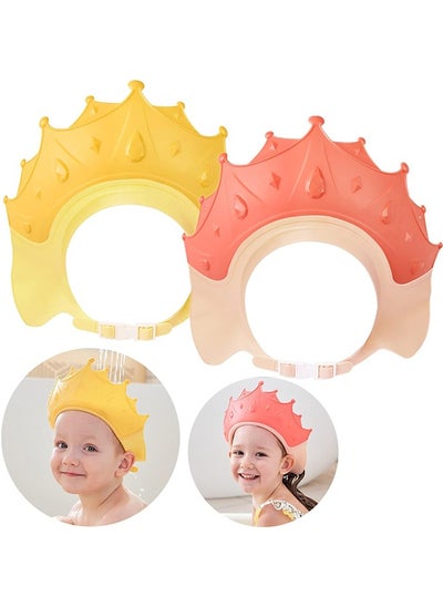 Buy Baby Shower Cap Shield, Shower Cap for Kids, Visor Hat for Eye and Ear Protection for 0-9 Years Old Children, Cute Crown Shape Makes the Baby Bath More Fun in Saudi Arabia