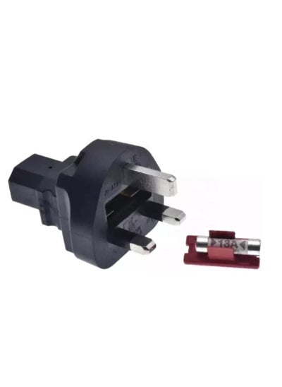 Buy IEC 320 C13 to UK plug AC Power Adapter with Fuse in UAE