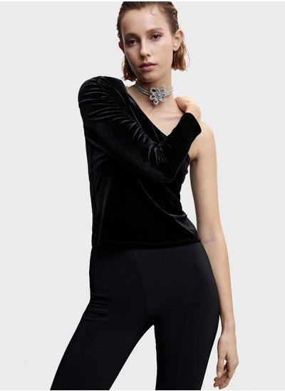 اشتري One Shoulder Puff Sleeve Top في السعودية