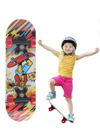 Buy Mini 24 Inch Wooden Board Maple Skateboard for Kids Adult Skateboard for Children Boys Girls Teenagers Beginners in UAE